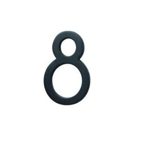 HY-KO FM-6 Architectural Series House Number, Character: 8, 6 in H Character, Black Character FM-6/8